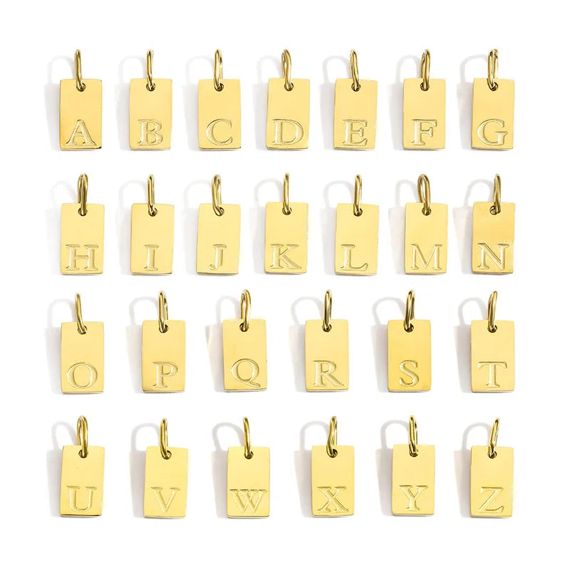 Mini Letter Charm Tiles – Gold or Silver