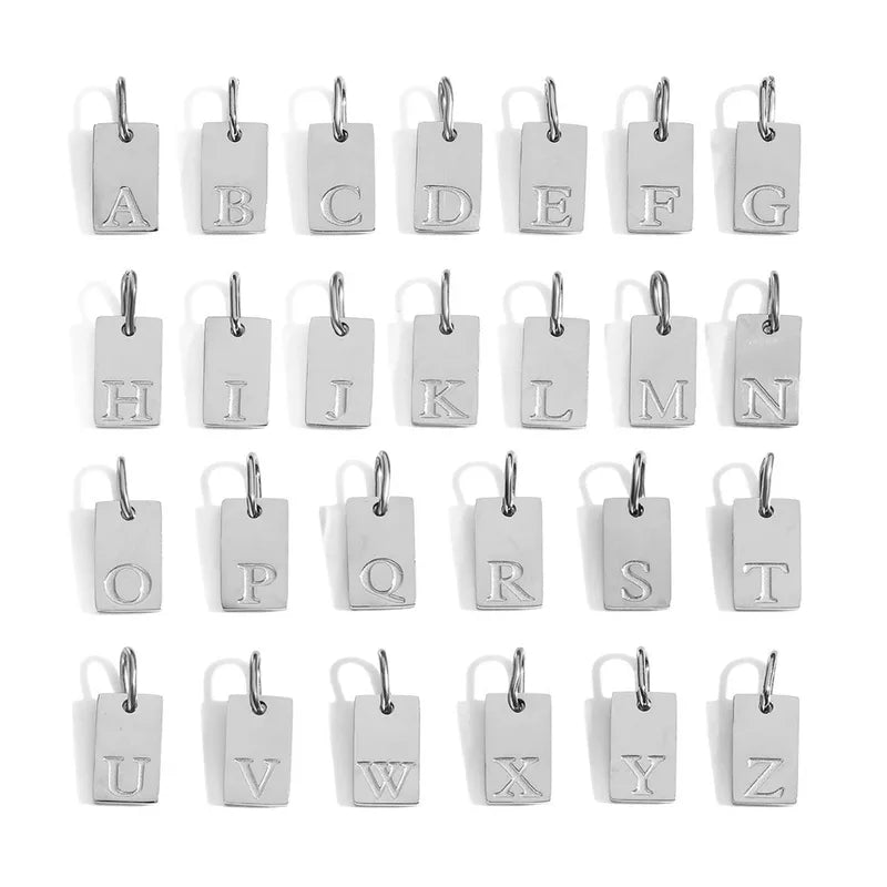 Mini Letter Charm Tiles – Gold or Silver