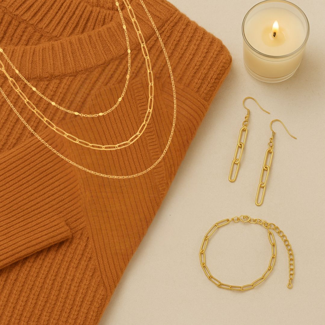 Golden Glow Essentials Set – Dainty Gold Layers That Shine with Simplicity