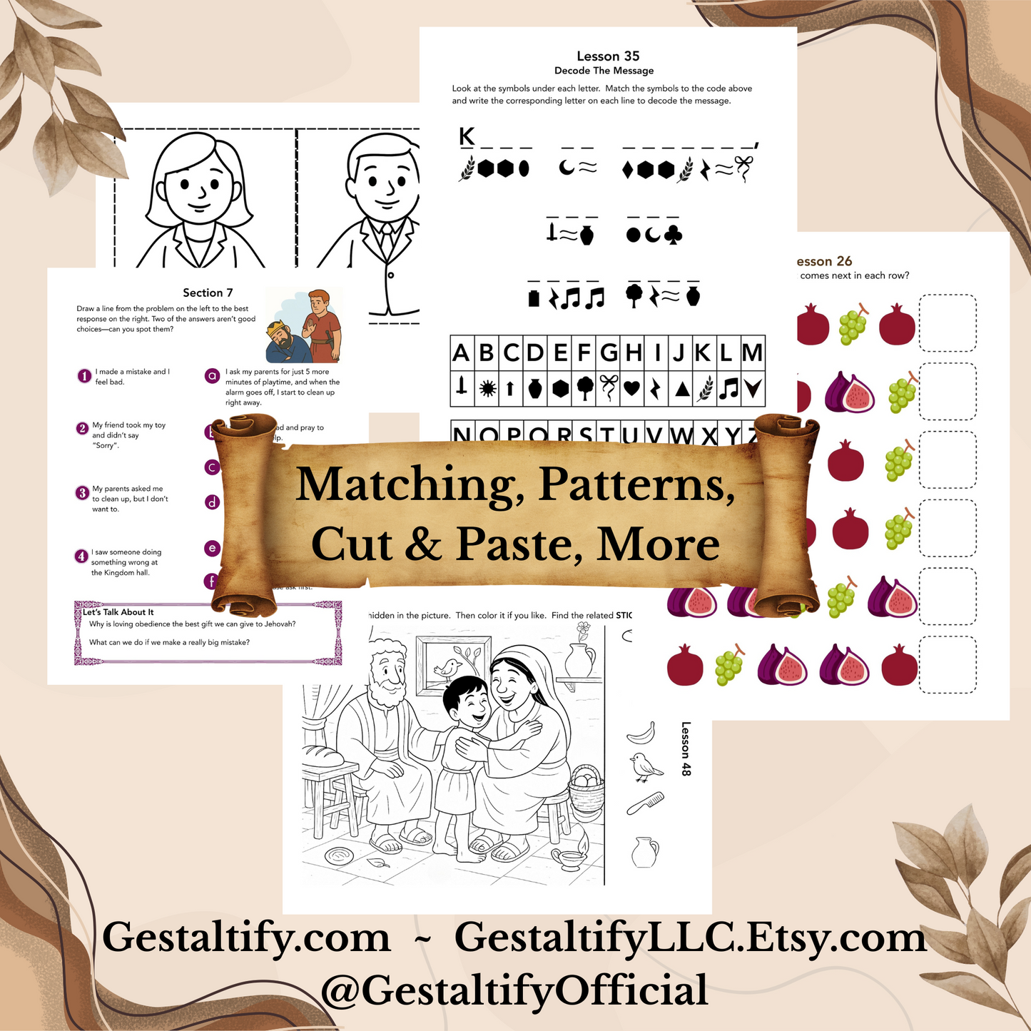 Printable LFB Workbook Sections 5-8 Lessons 23-50 Instant Download JW Kids