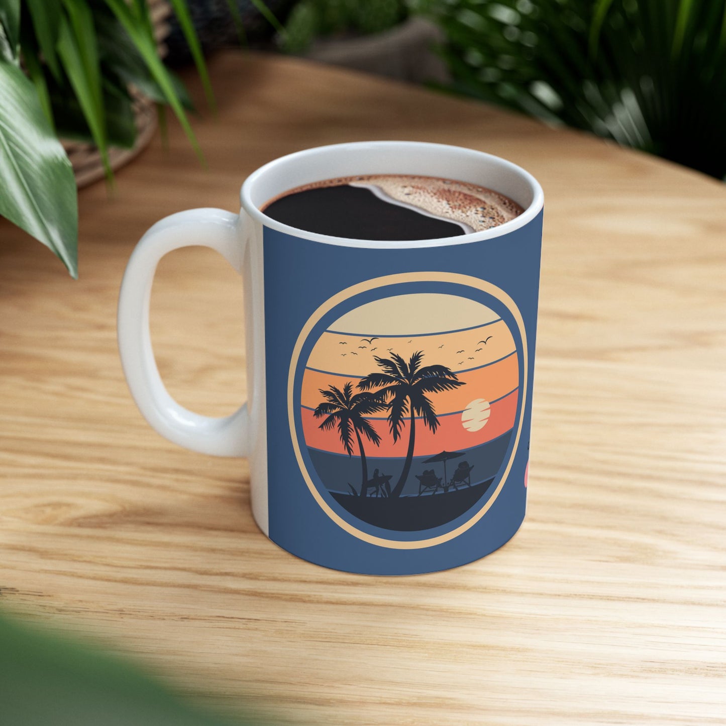 Enjoy Every Sunset Beach Double Sided Ceramic Coffee Mug