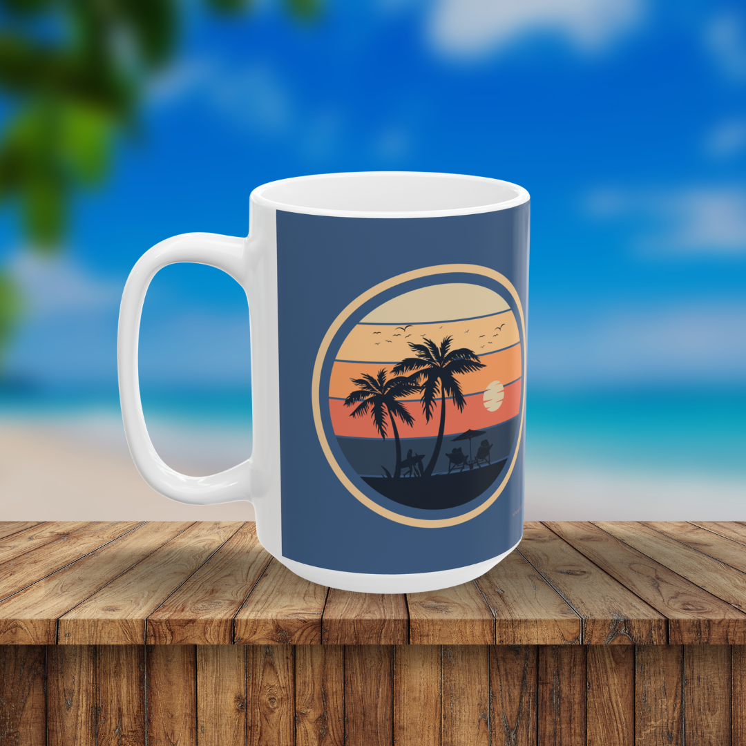 Enjoy Every Sunset Beach Double Sided Ceramic Coffee Mug