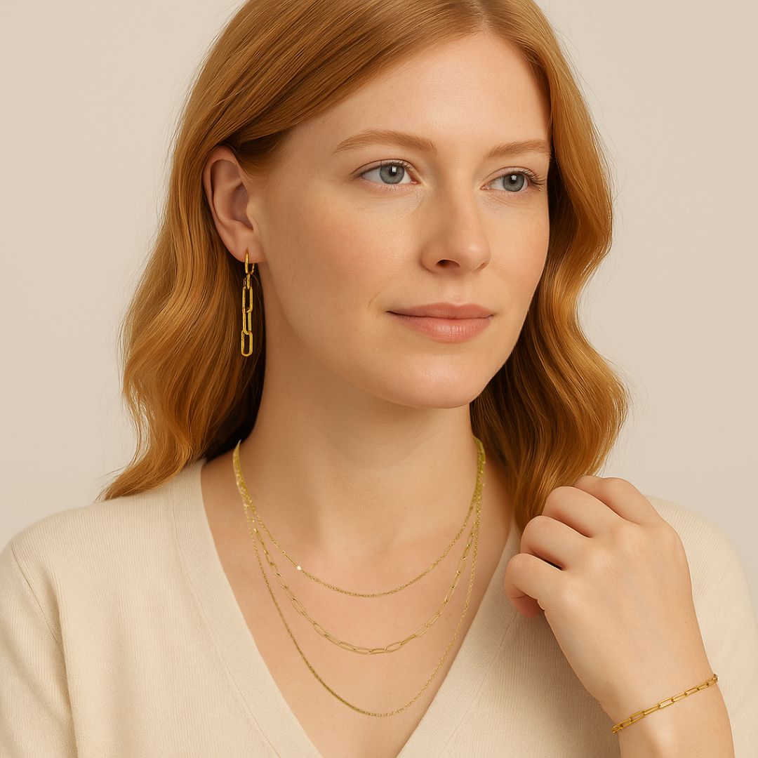 Golden Glow Essentials Set – Dainty Gold Layers That Shine with Simplicity