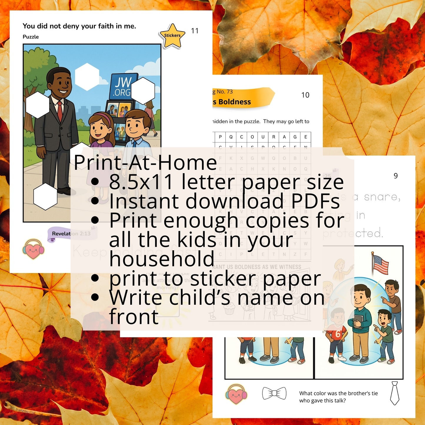 Personalized JW Assembly Activity Book FREE SHIPPING