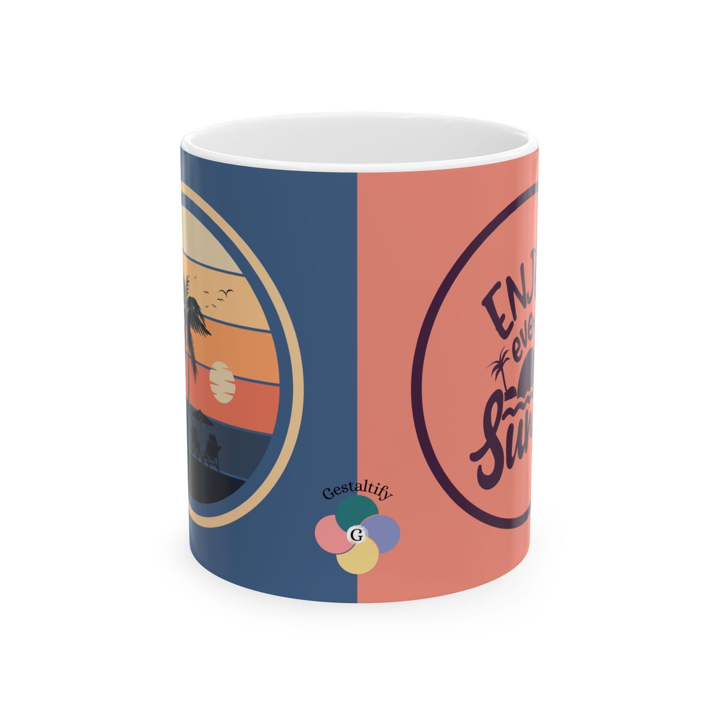 Enjoy Every Sunset Beach Double Sided Ceramic Coffee Mug