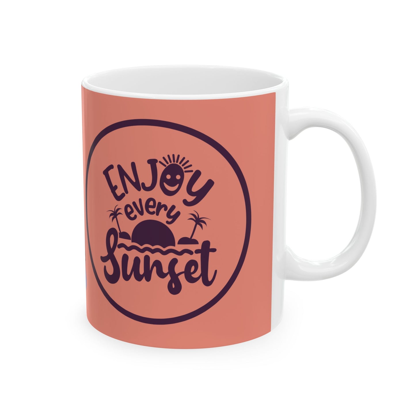 Enjoy Every Sunset Beach Double Sided Ceramic Coffee Mug