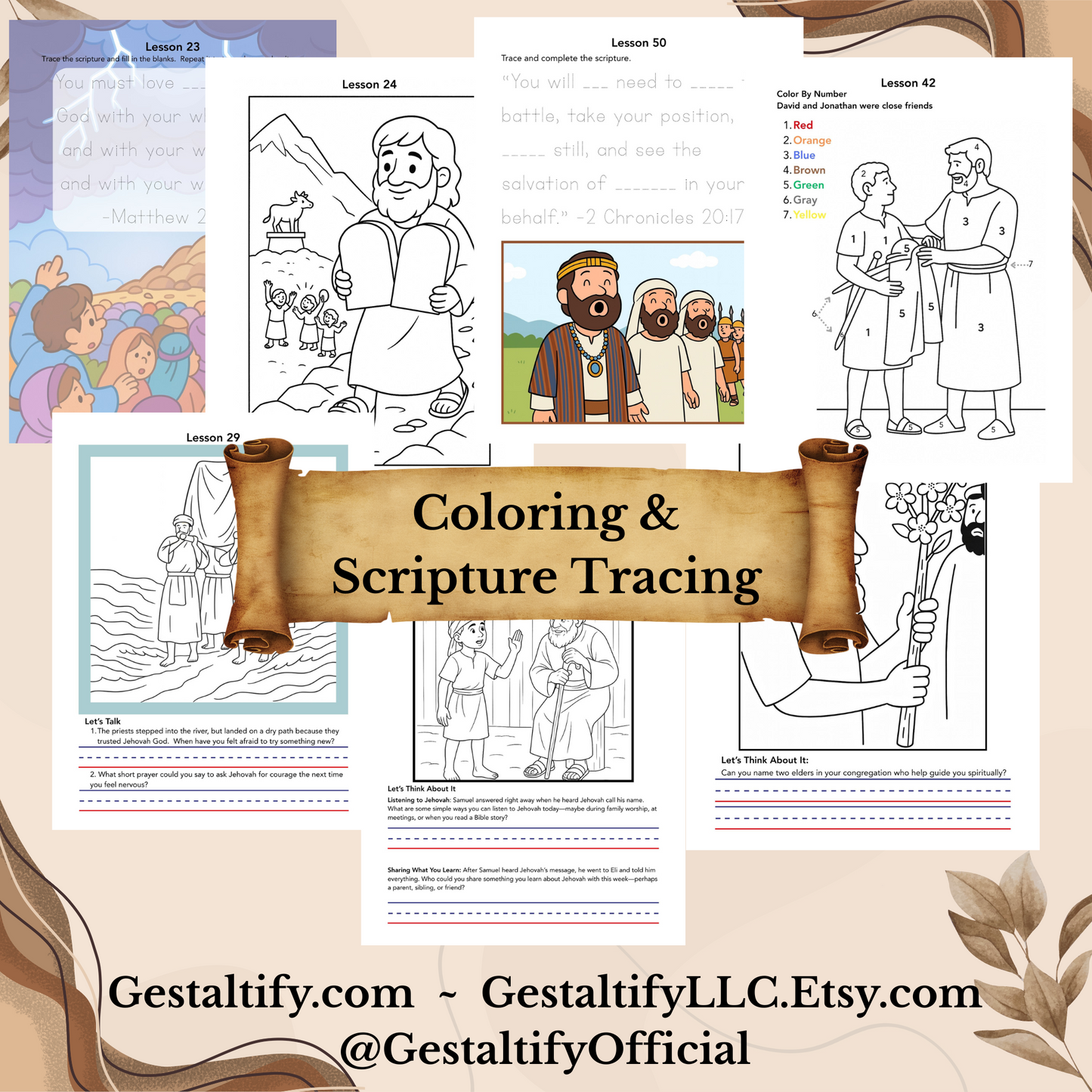 LFB JW Kids Workbook | Sect 5-8 Lessons 23-50 | Personalized Bound