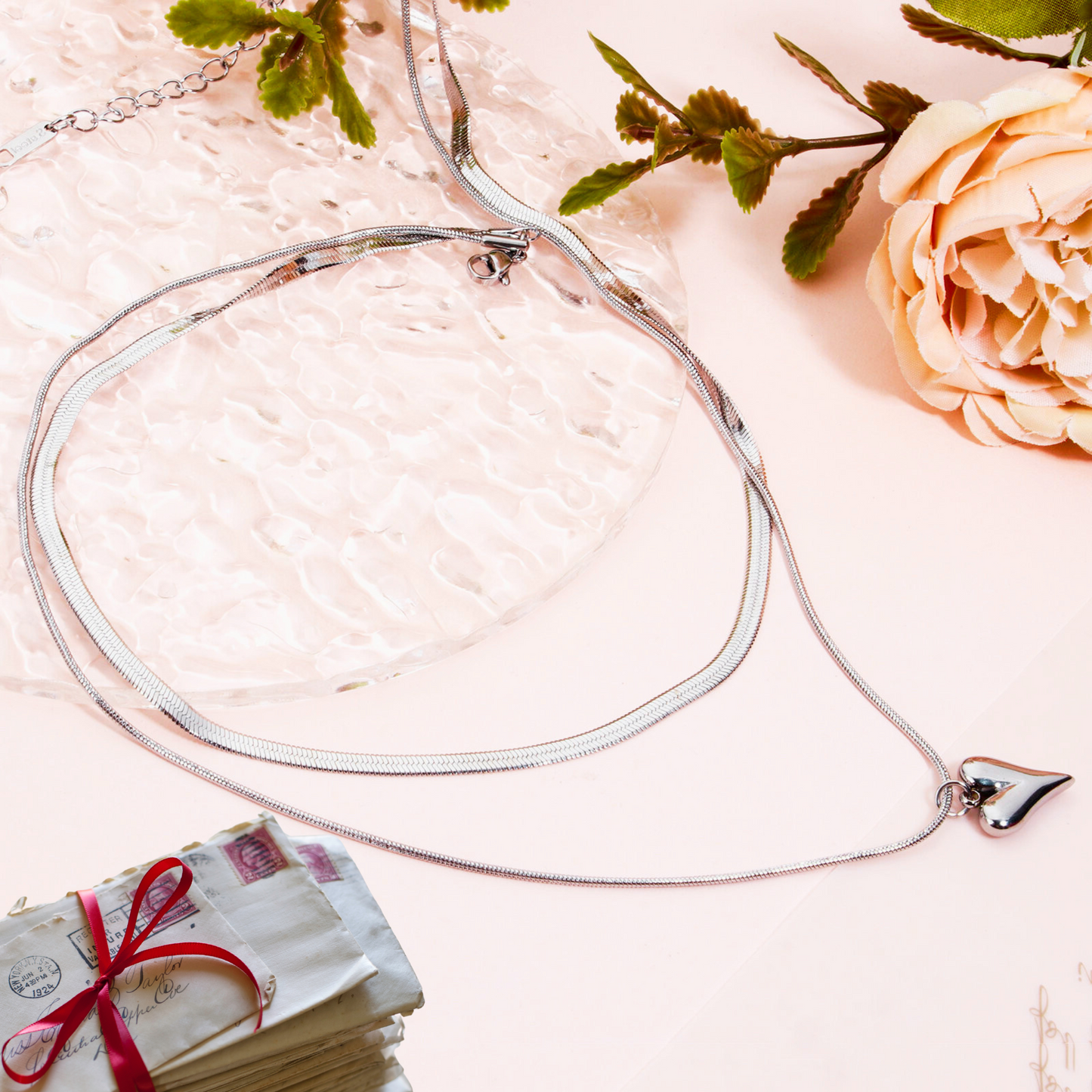 Love You First – Effortless Layered Heart Necklace