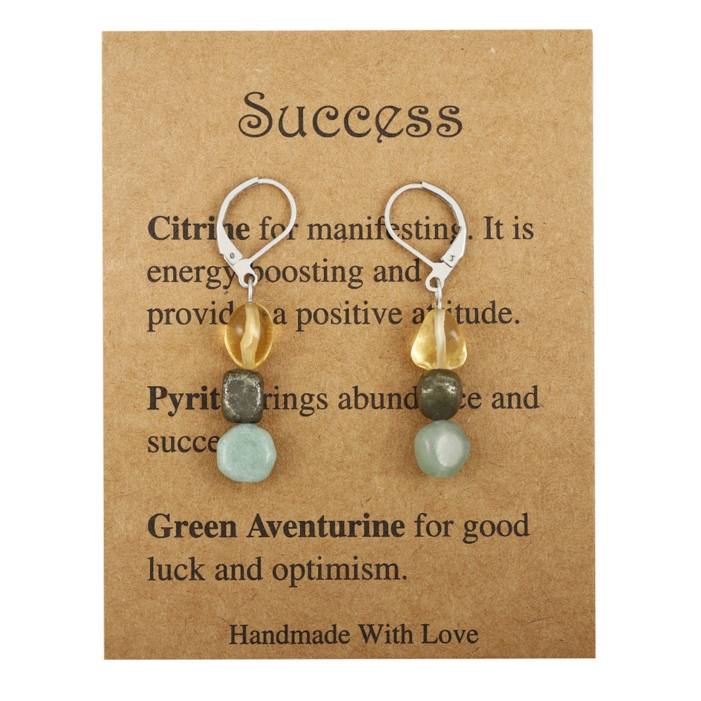 Rooted Beauty Earrings – Feminine Gemstone Dangles with Earthy Charm