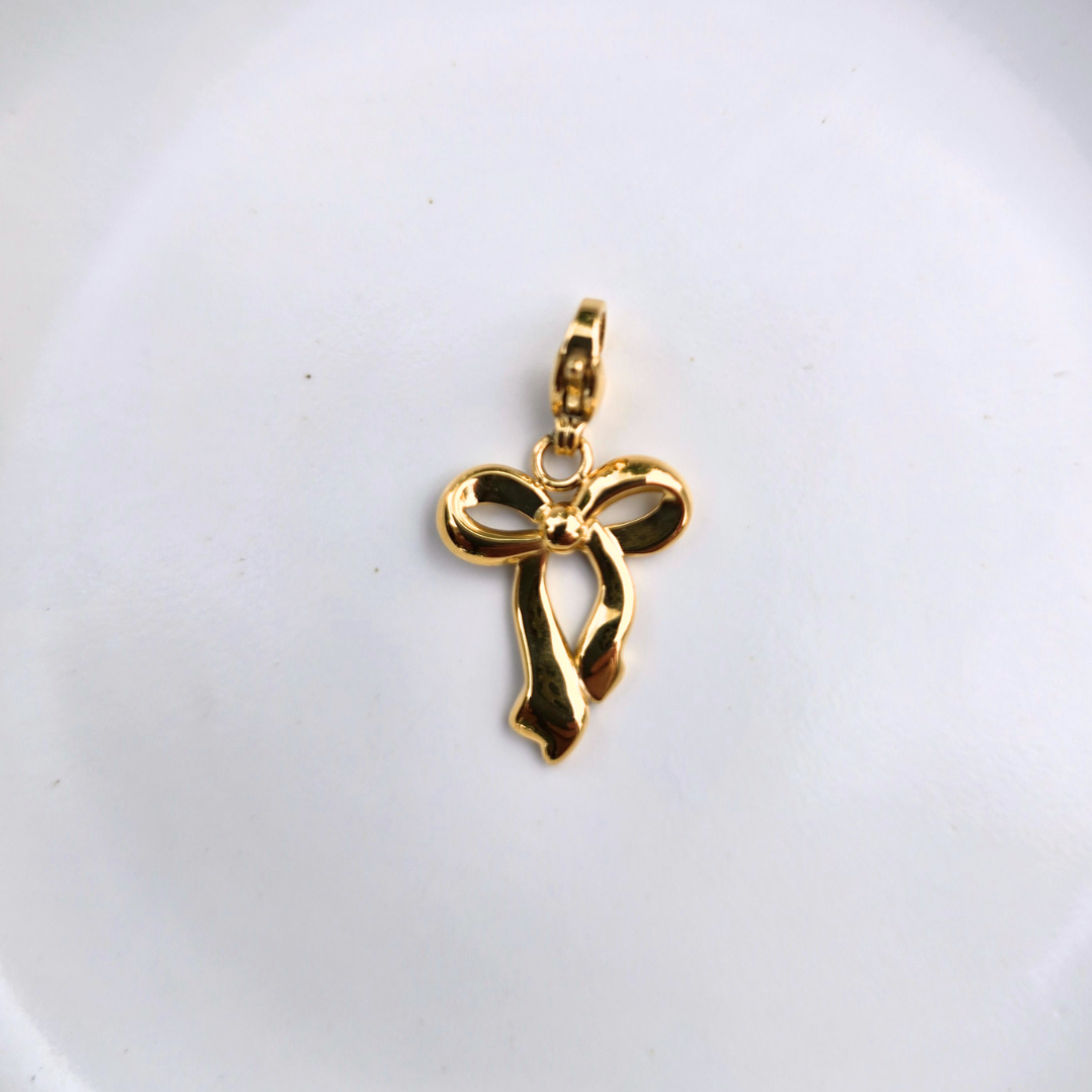 Golden Bow Clip-On Charm