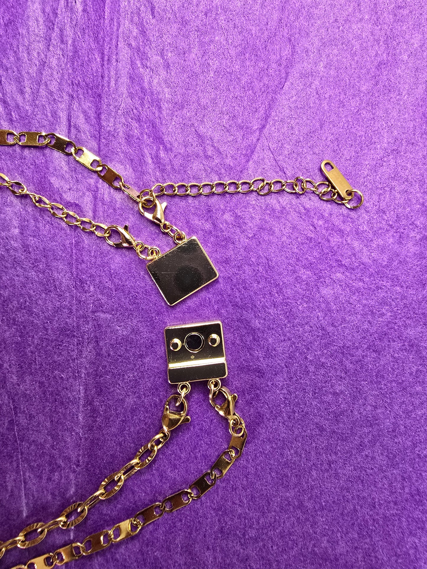 Magnetic Gold Necklace Layering Clasp