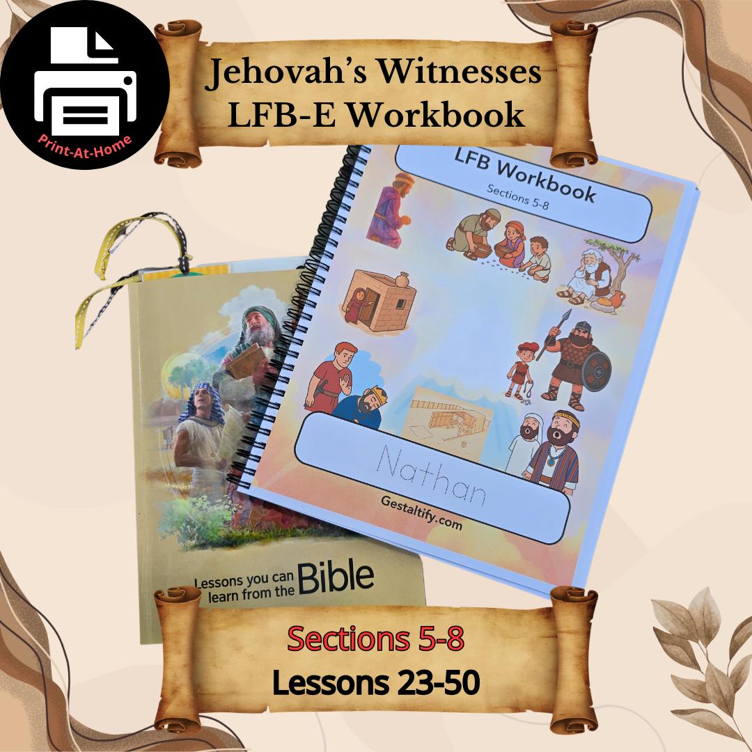 LFB Sect 5-8 Printable Workbook Lessons 23-50 Instant Download JW Kids