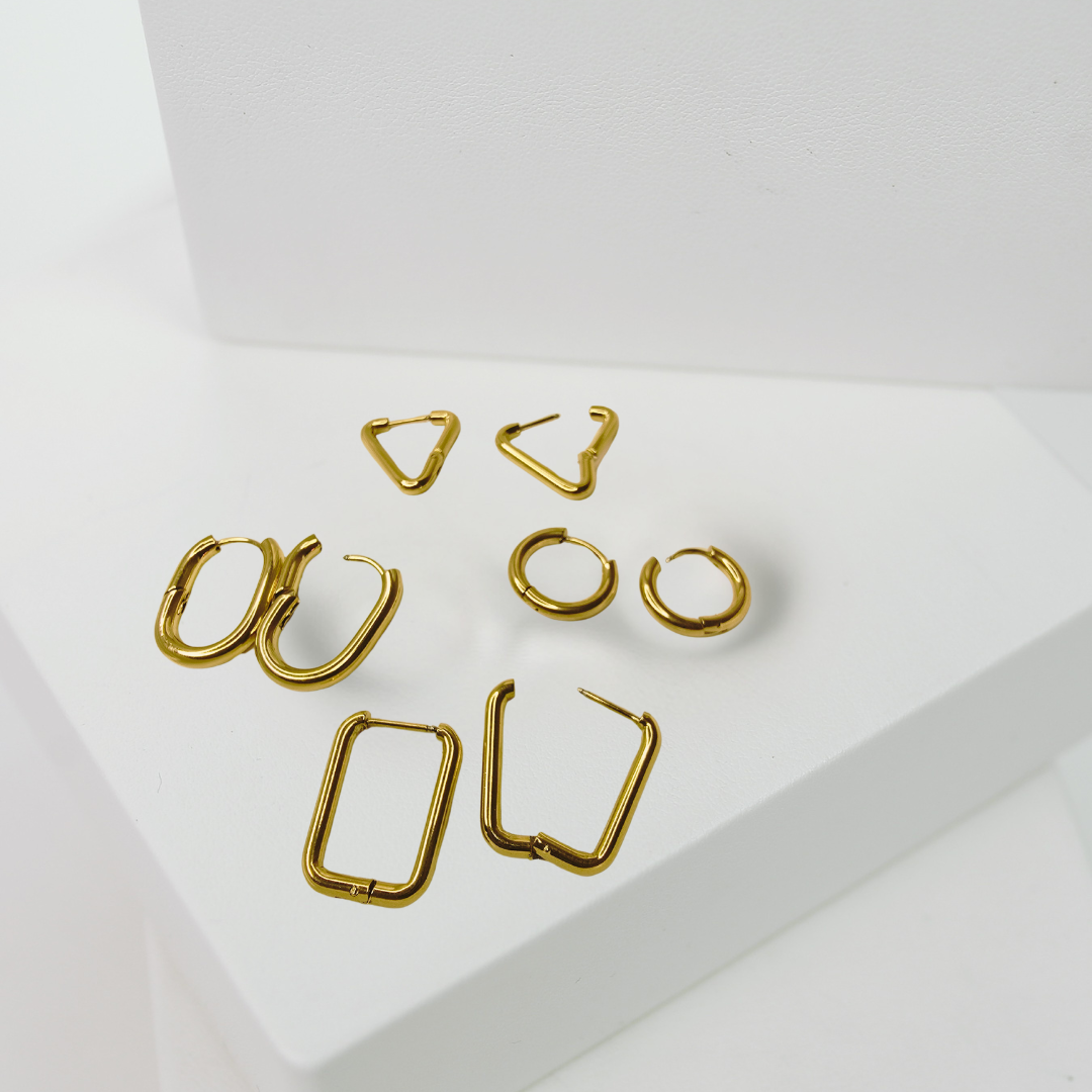 Balance And Harmony Oval Huggie Earrings | Hypoallergenic