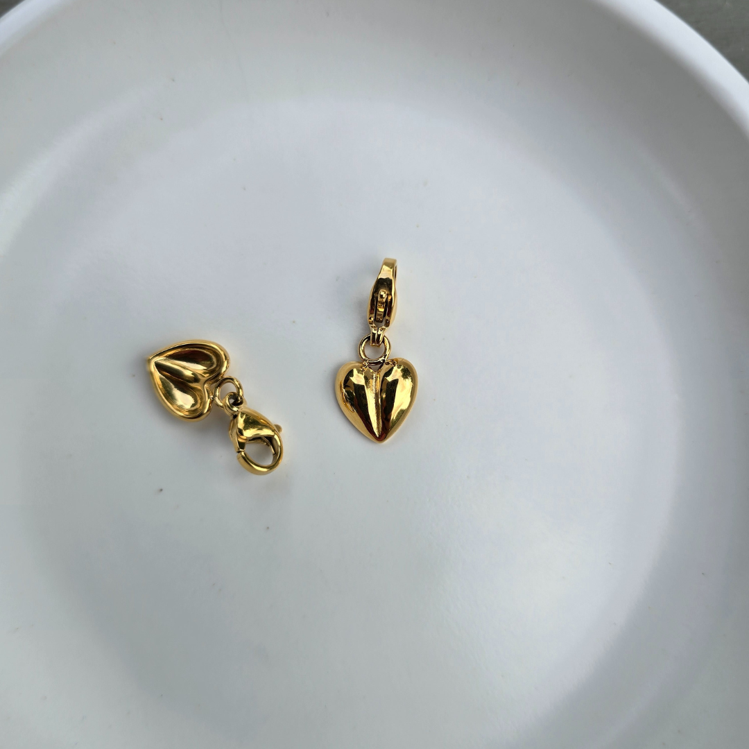 Golden Heart Clip-On Charm