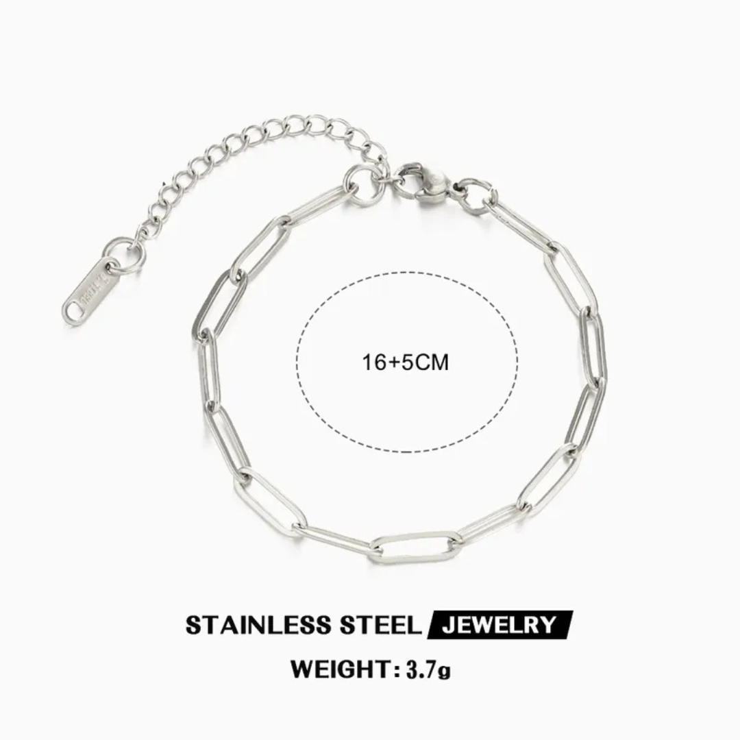 June's Paperclip Bracelet - Simple or Charmed