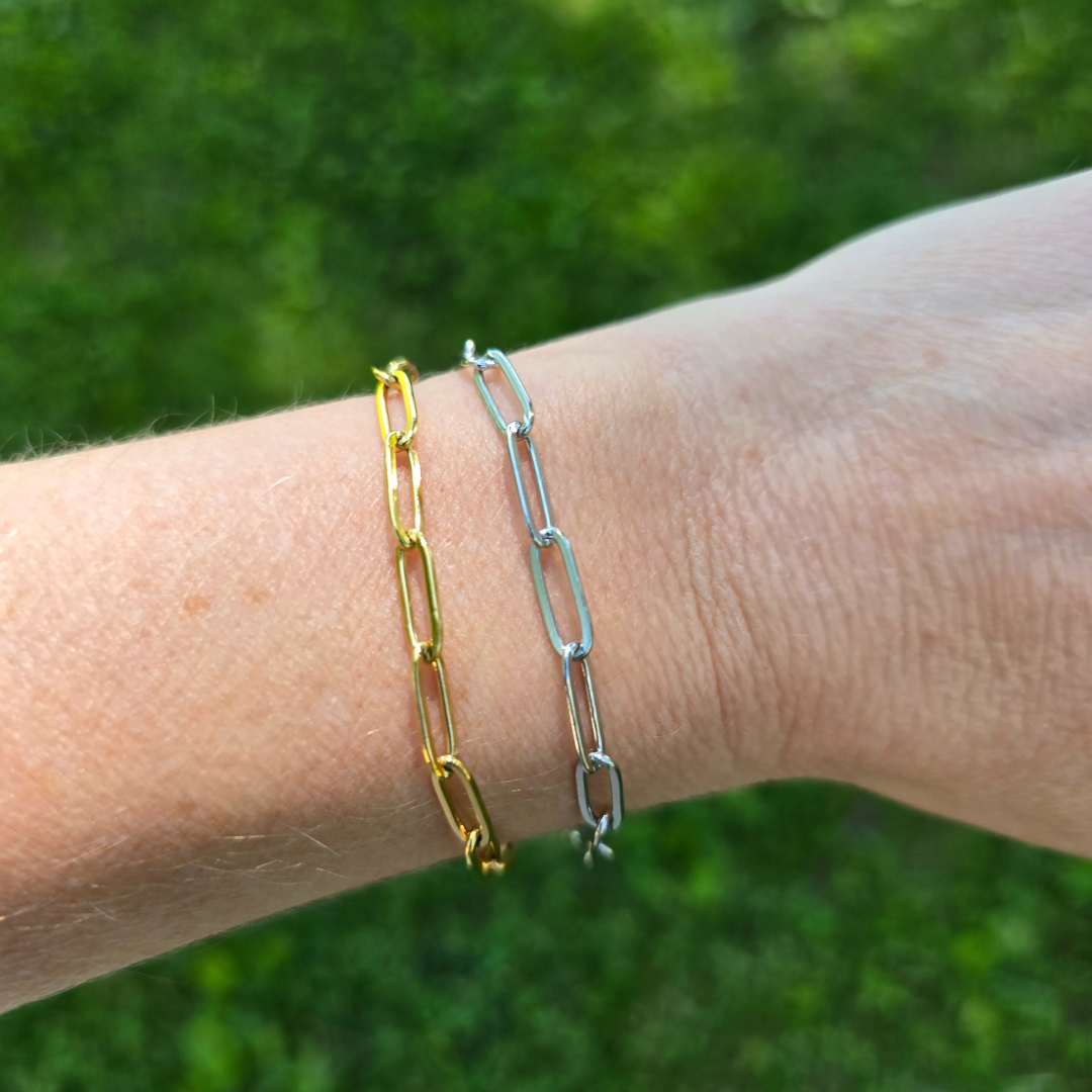 June's Paperclip Bracelet - Simple or Charmed