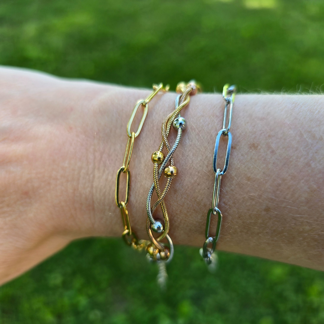 June's Paperclip Bracelet - Simple or Charmed