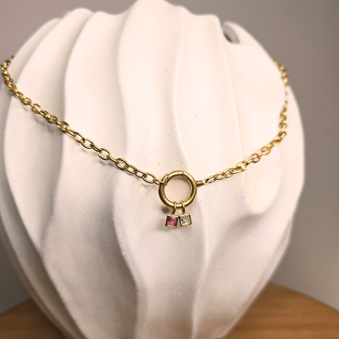 Keepsake Circle Pendant Charm Necklace