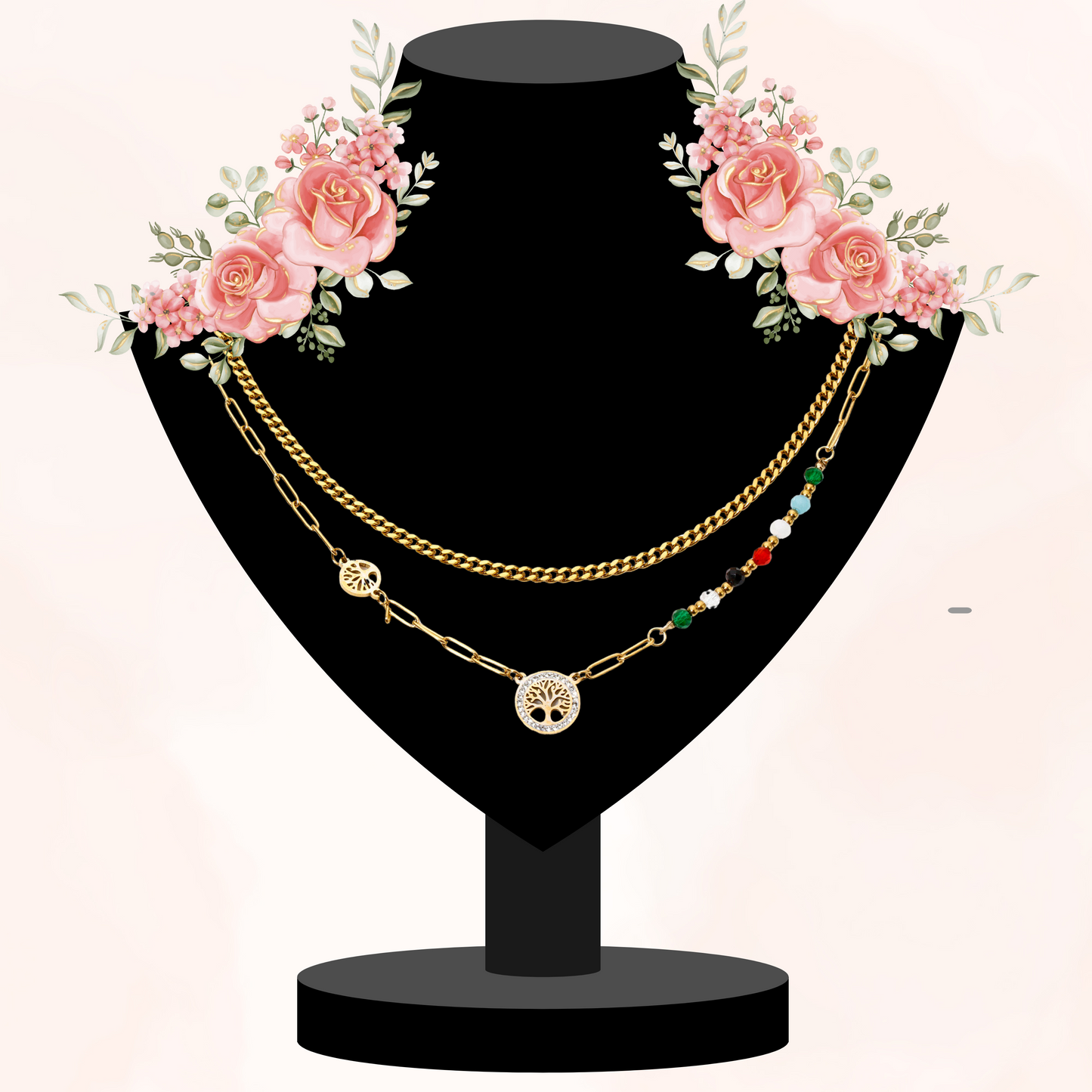 Tree of Life Layered Necklace - Instant Layers
