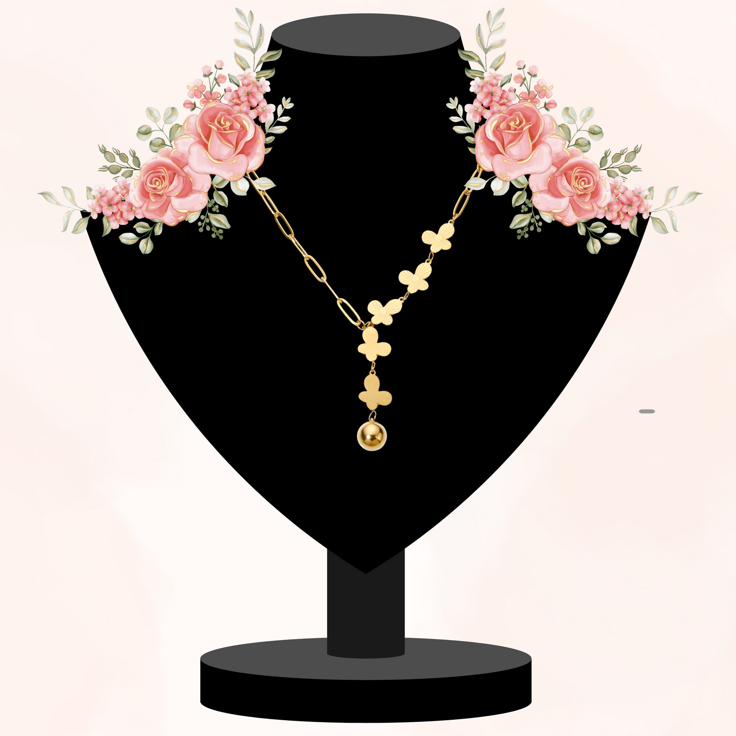Butterfly Lariat Y Necklace - Non-Tarnish