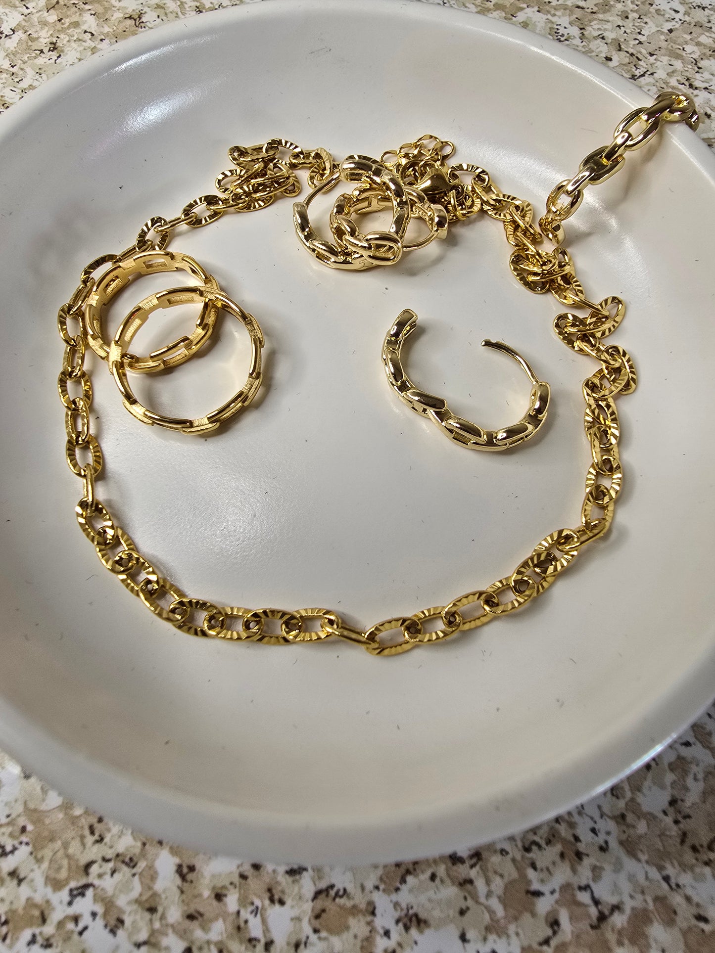 Everyday Power Jewelry Set (Hoops + Ring + Necklace)