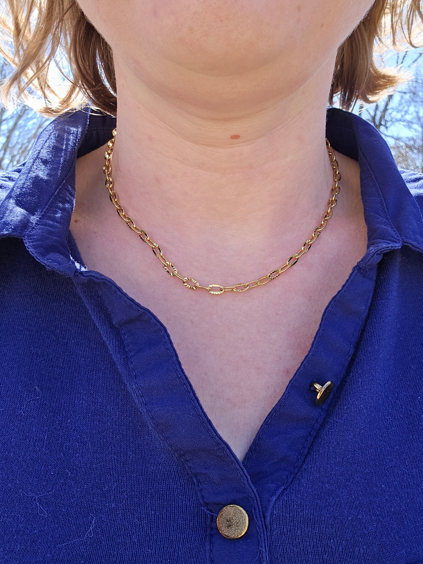 Everyday Power Textured Choker Necklace