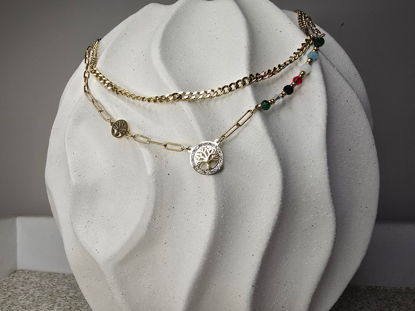 Tree of Life Layered Necklace - Instant Layers