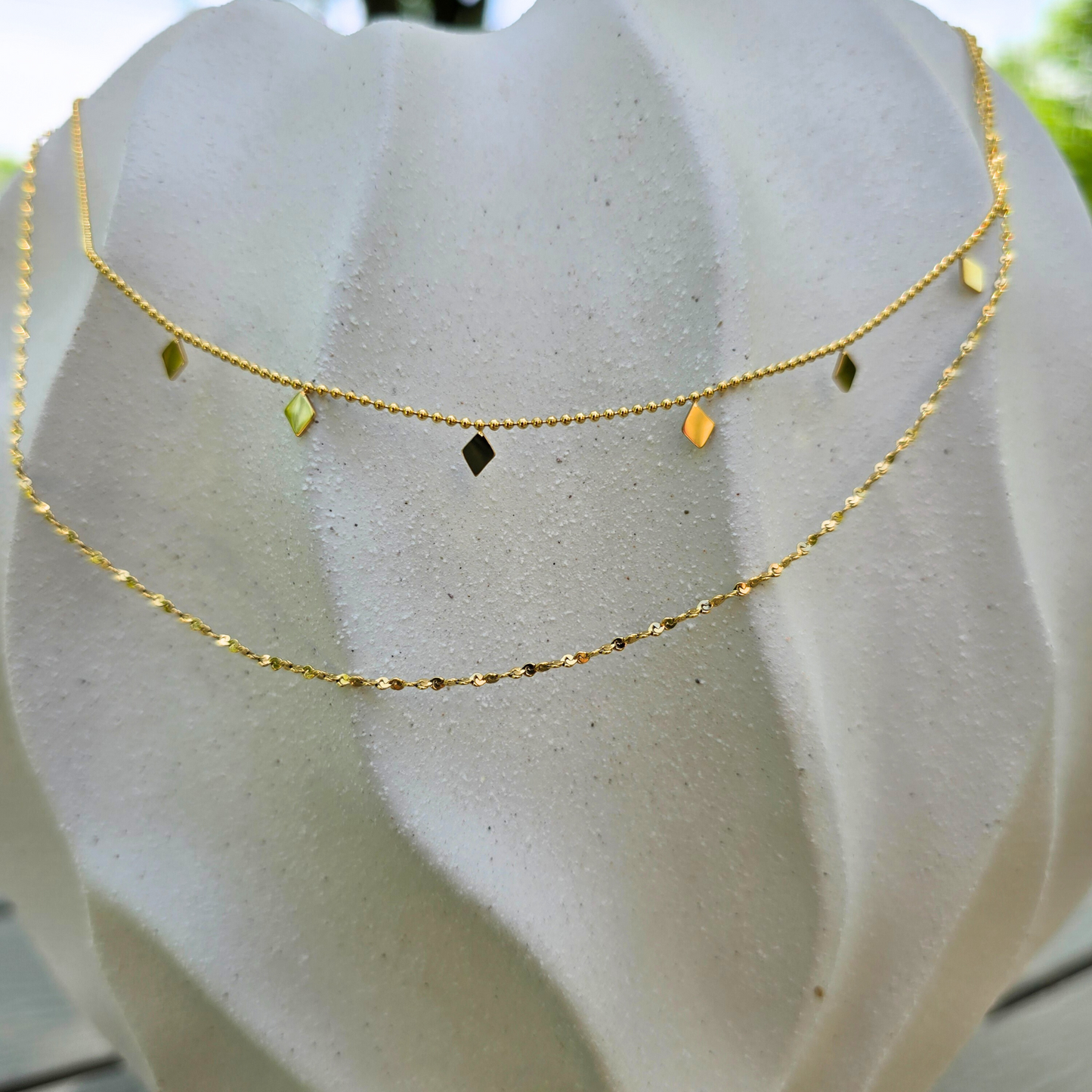 Golden Hour – Delicate Rhombus Double Stack