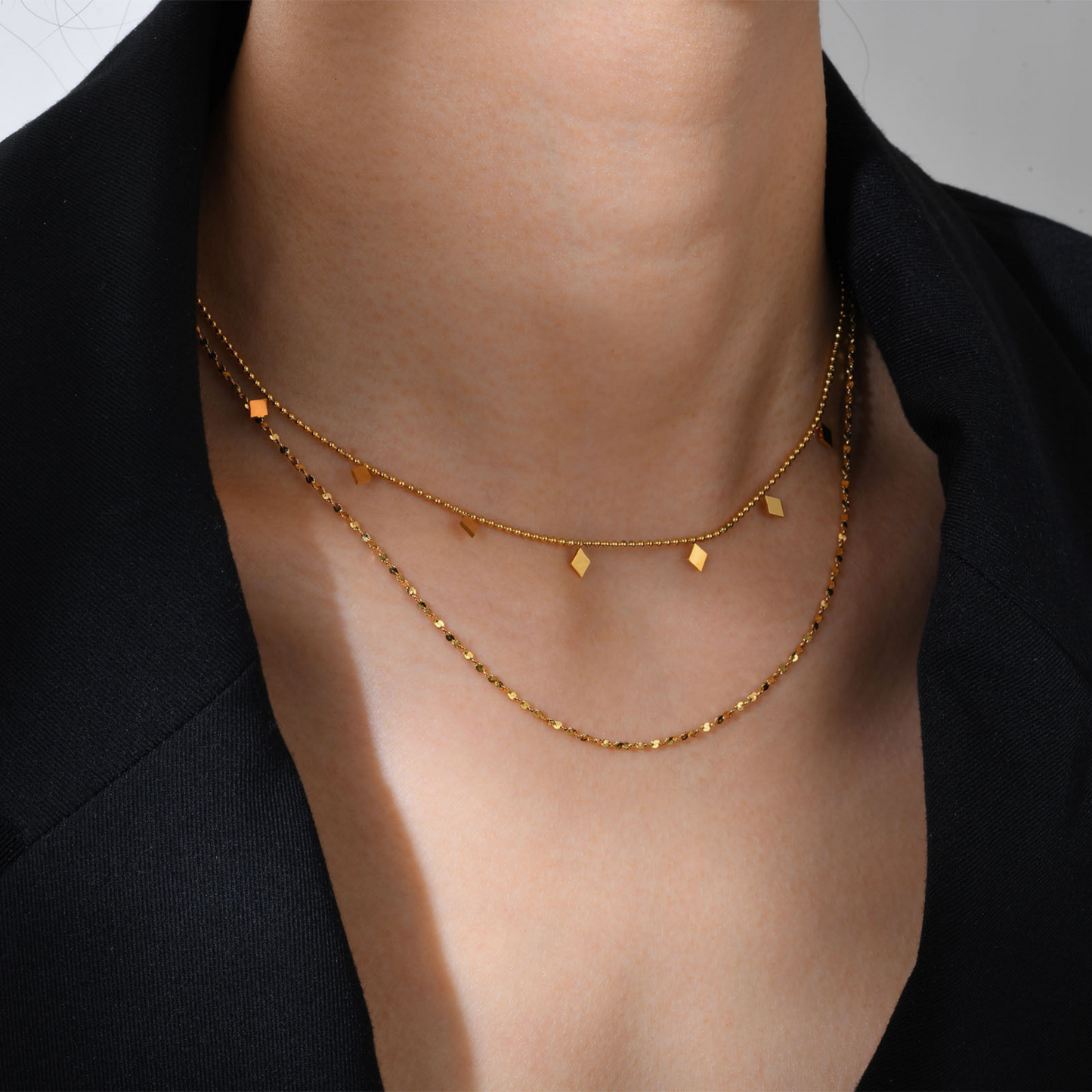 Golden Hour – Delicate Rhombus Double Stack