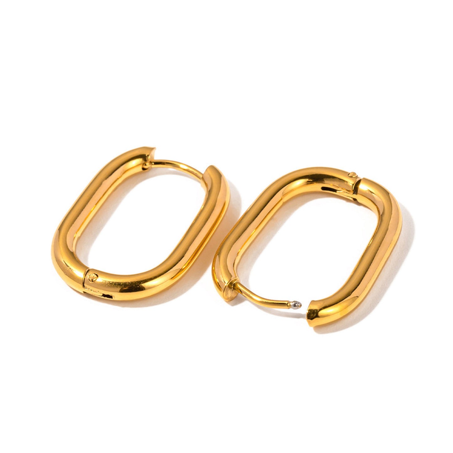 Balance And Harmony Oval Huggie Earrings | Hypoallergenic