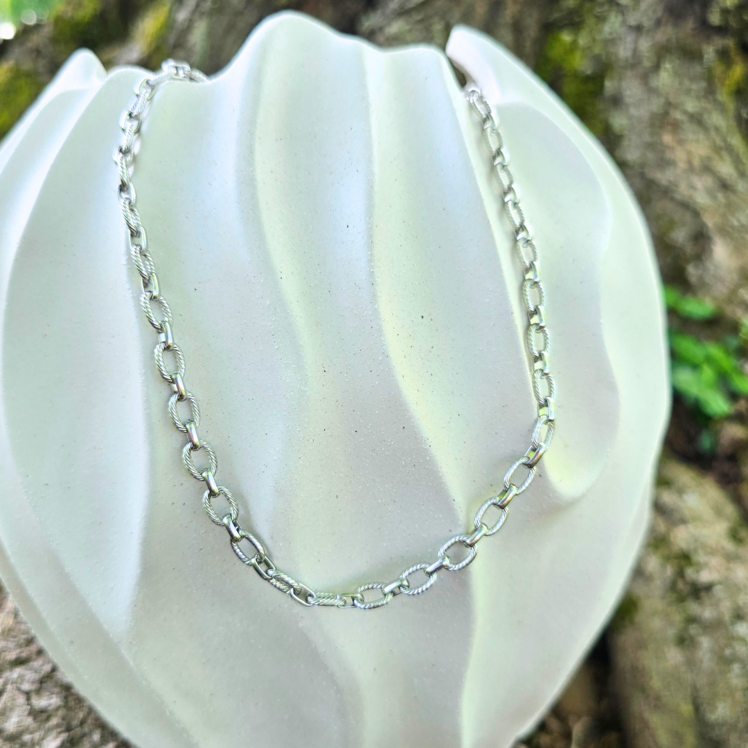 Everyday Edge – Chunky Silver Link Choker