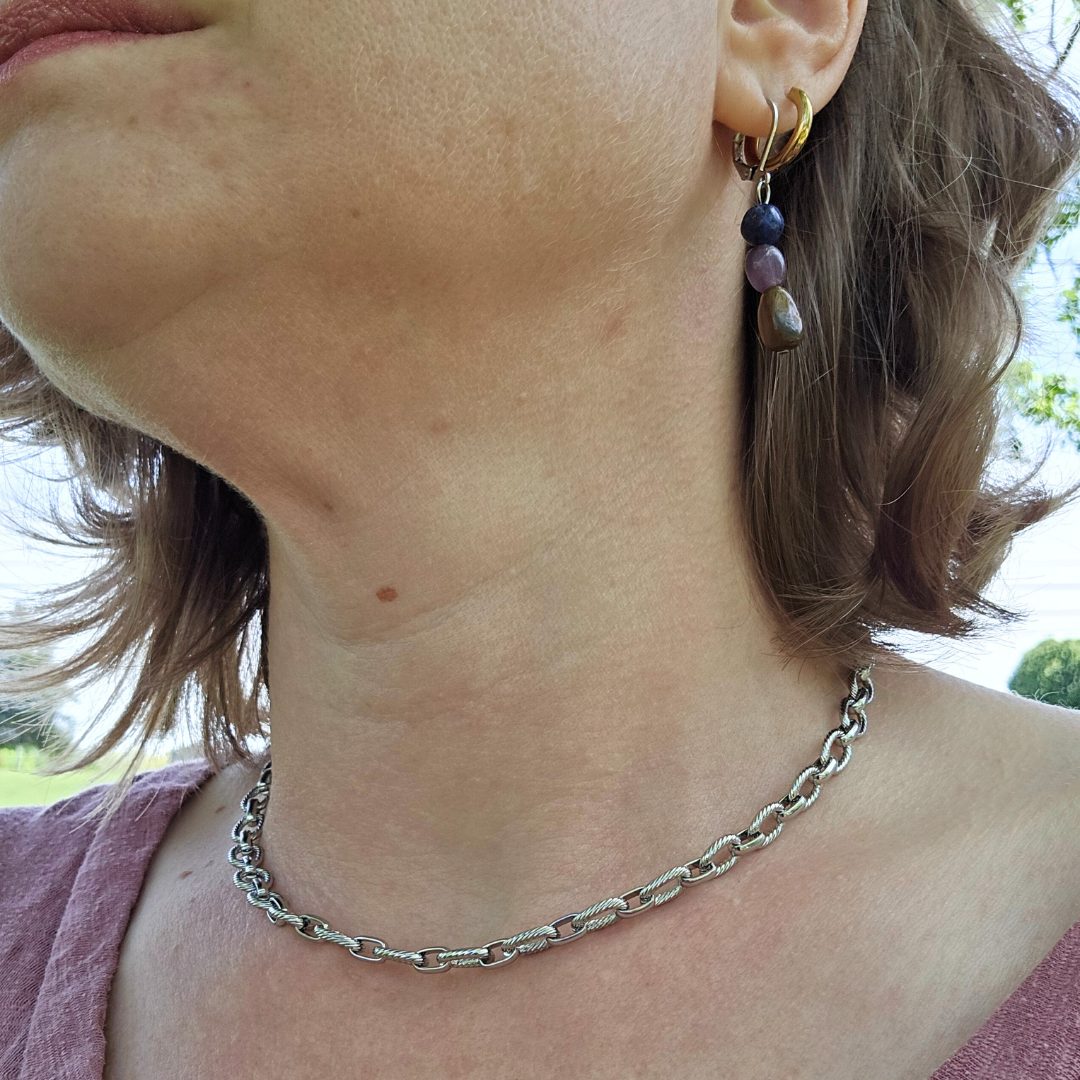 Everyday Edge – Chunky Silver Link Choker