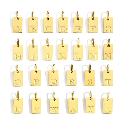 Mini Letter Charm Tiles – Gold or Silver