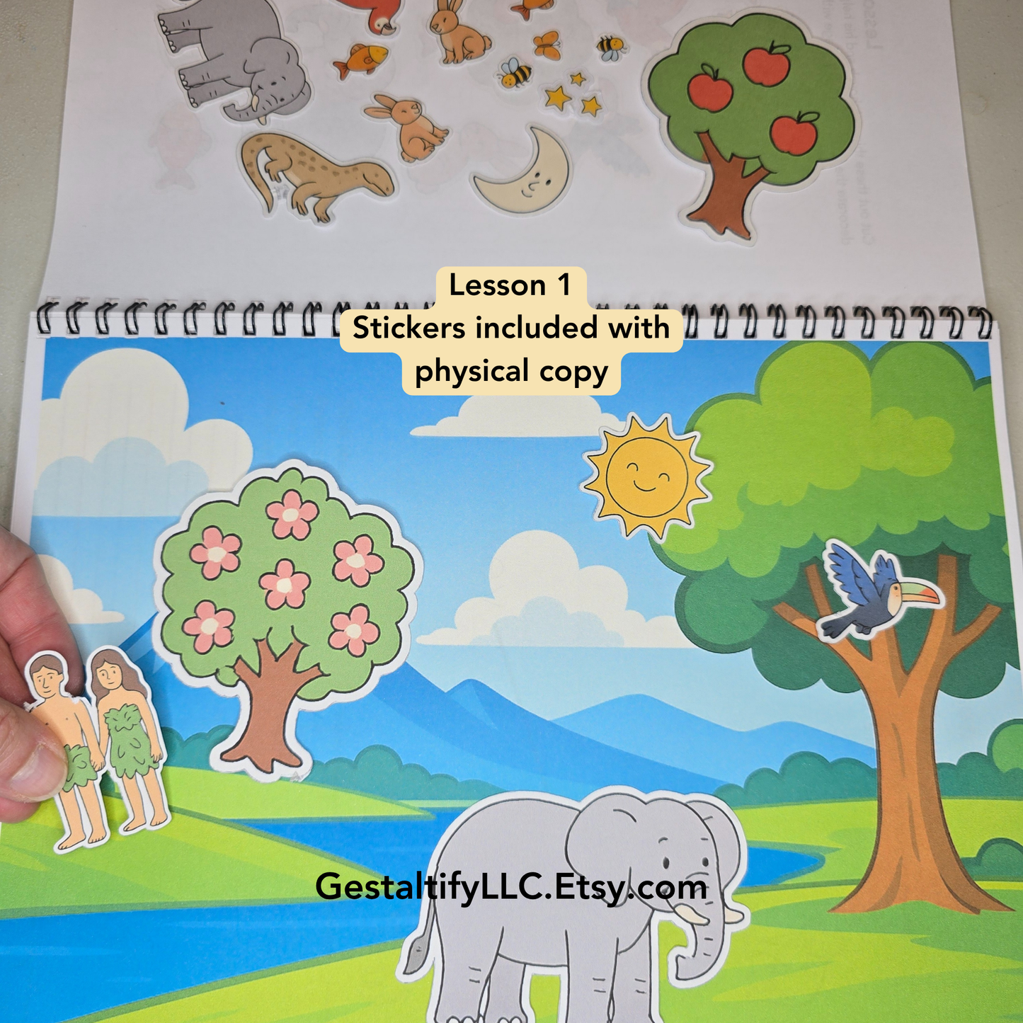 LFB JW Kids Workbook | Personalized Bound | Sect 1-4 | 22 Lessons for Ages 4–8 | Family Worship Activity Book | 65 Pages | Bible
