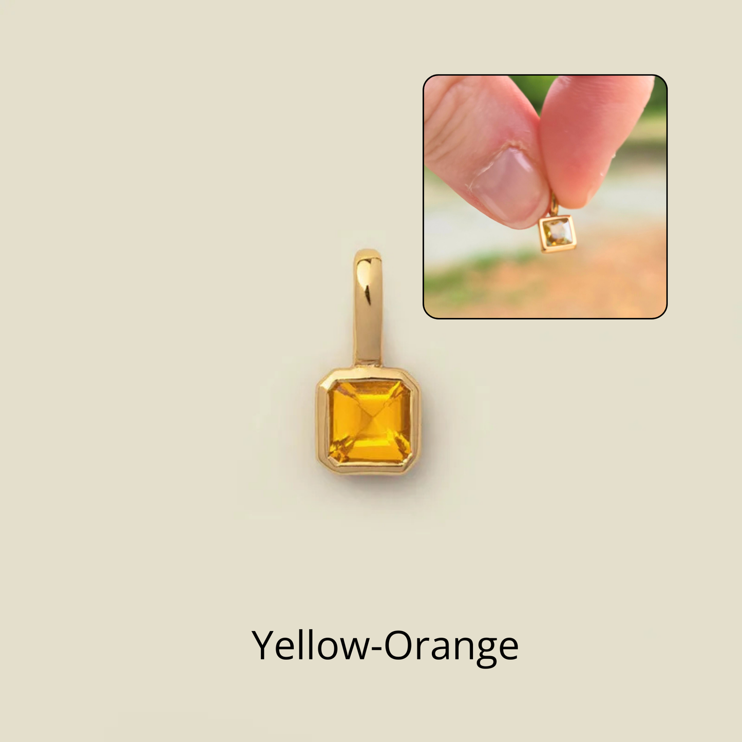 Square Glass Spark Charms