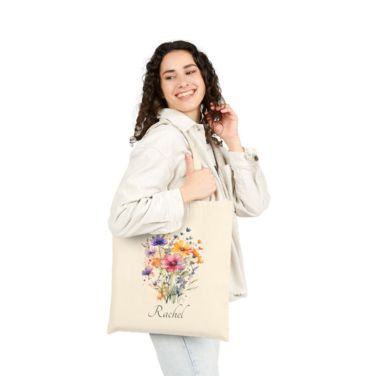 Personalized Wild & Free Floral Tote - Perfect for Meetings & Ministry