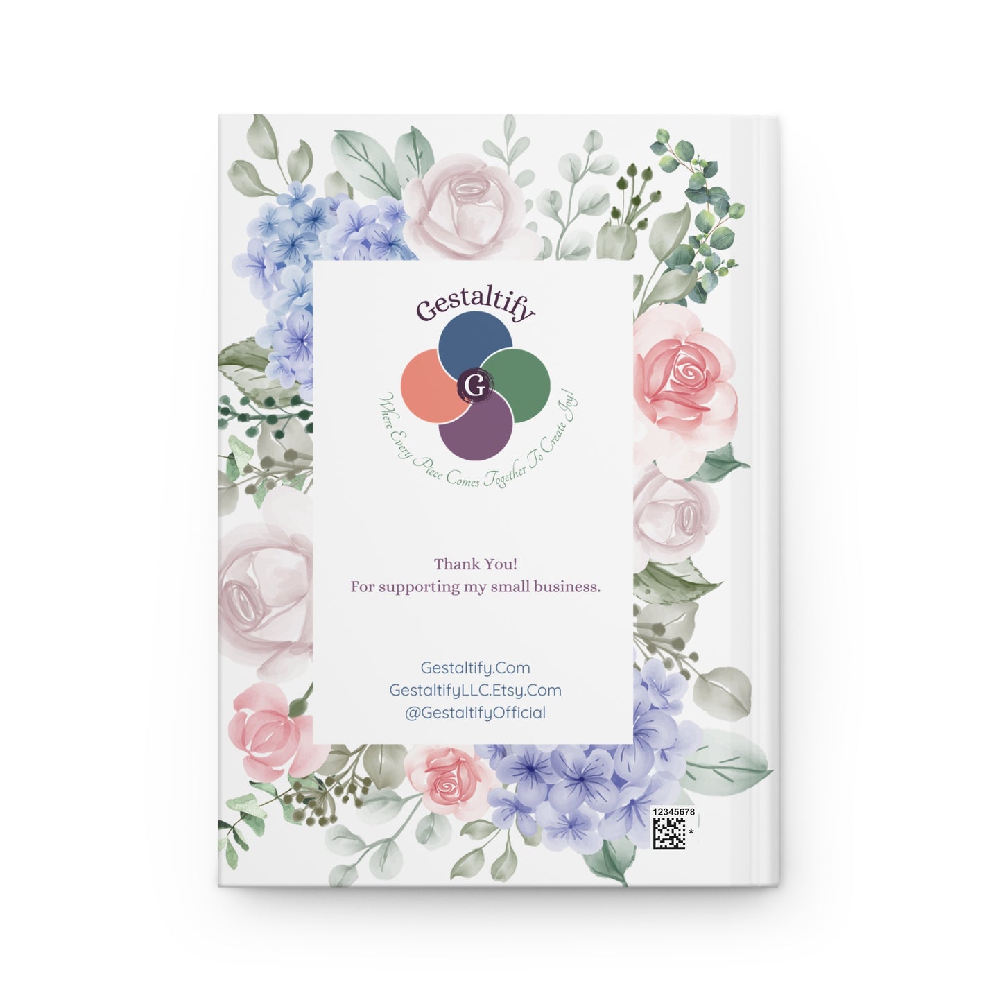 Today I Choose Joy Personalized Floral Hardcover Lined Journal