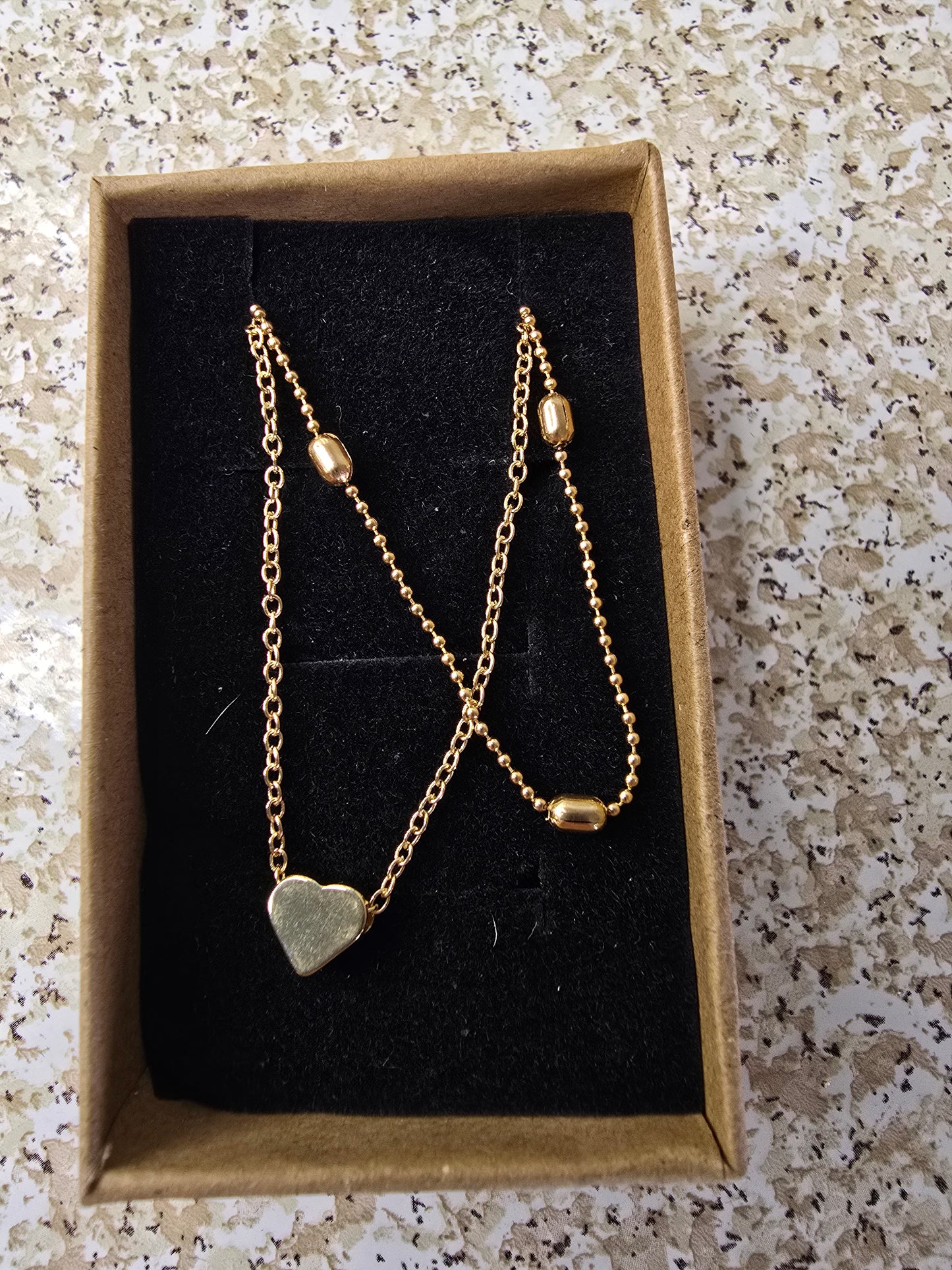 Dual Layer Gold-Plated Summer Love Anklet Set