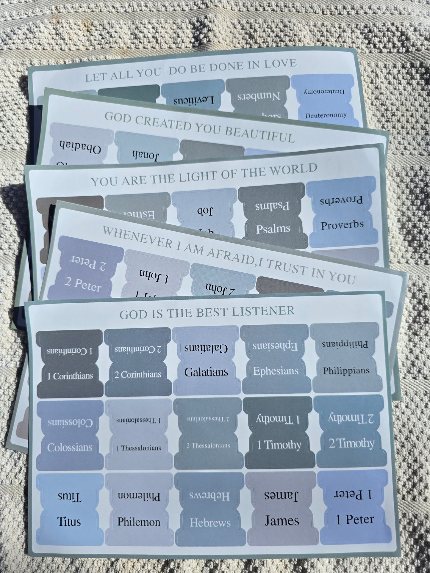 Bible Book Name Tab Stickers