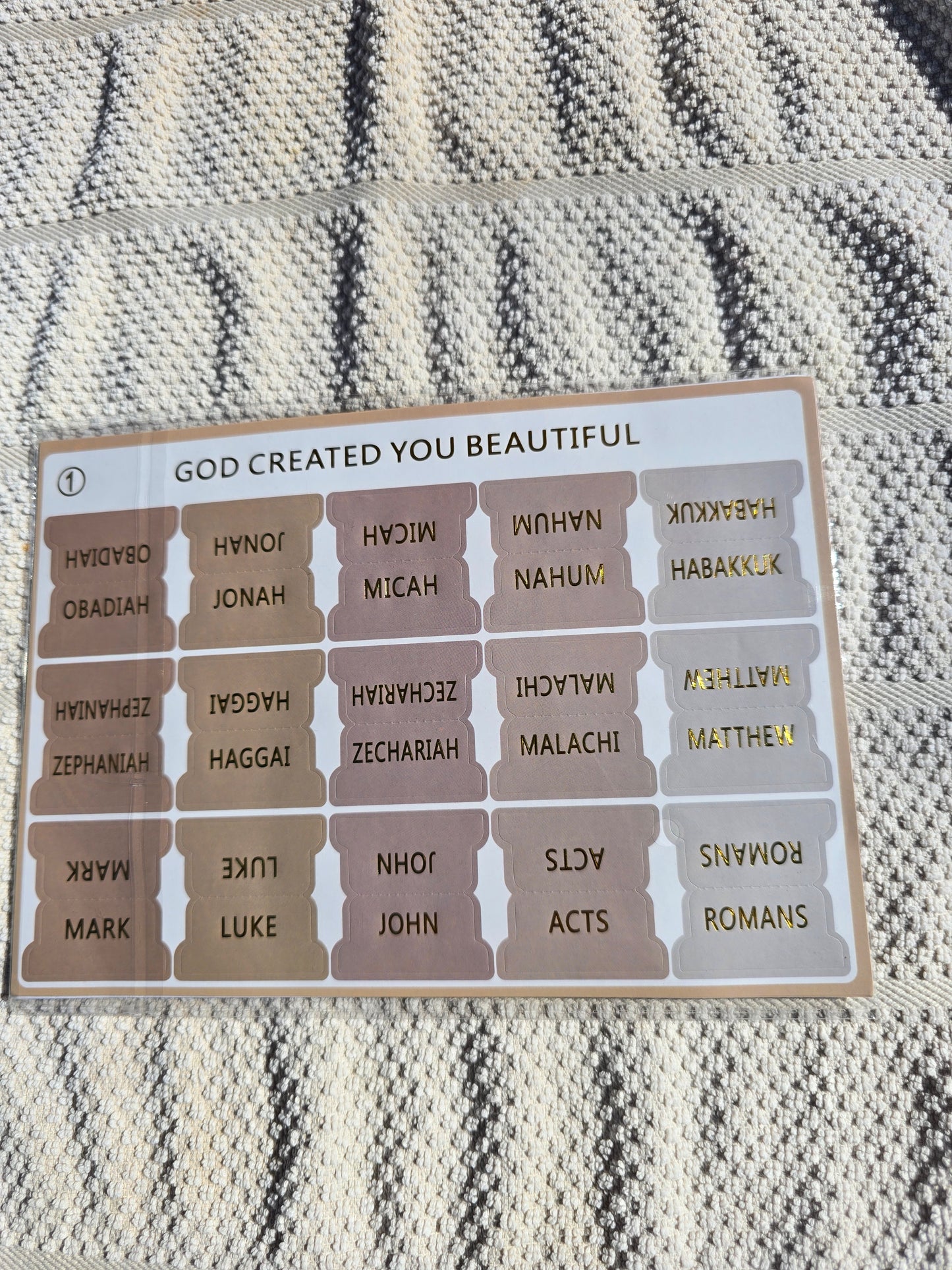 Bible Book Name Tab Stickers