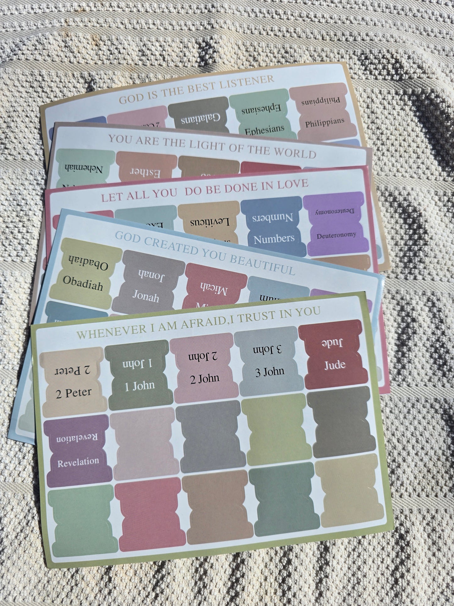 Bible Book Name Tab Stickers