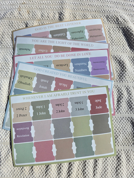 Bible Book Name Tab Stickers