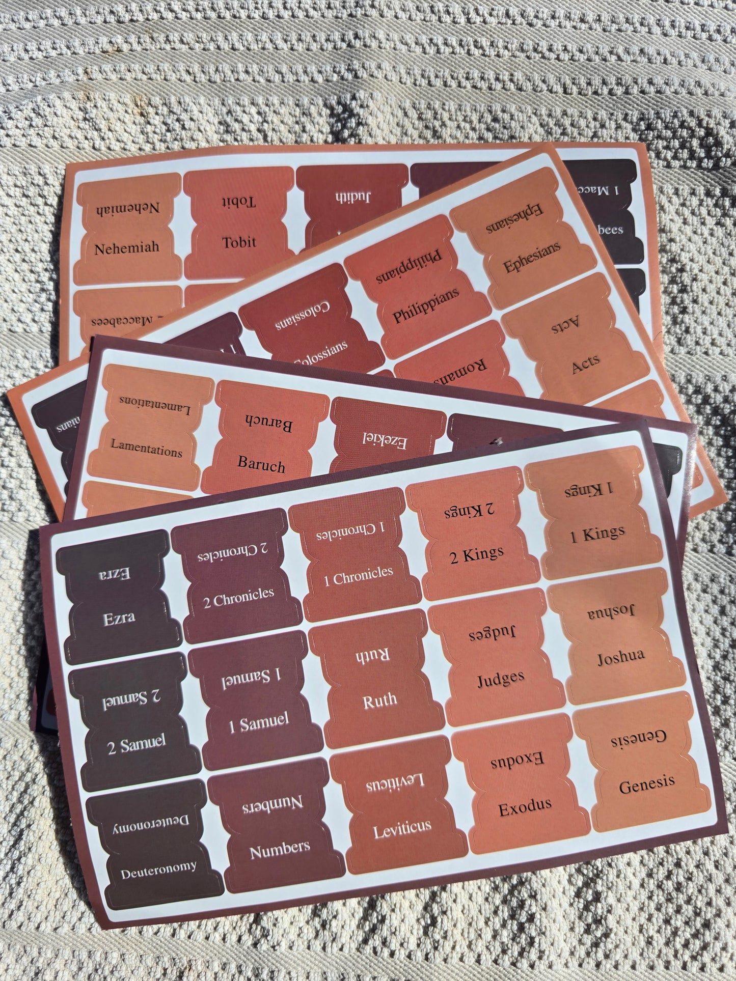 Bible Book Name Tab Stickers