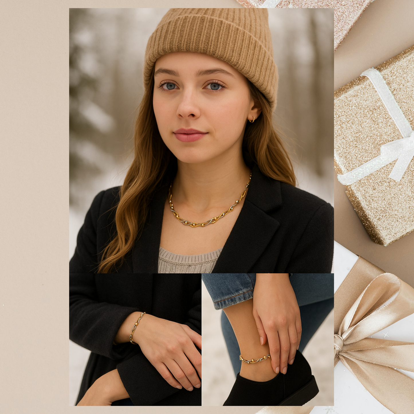 Timeless 3-piece mixed-metals jewelry gift set