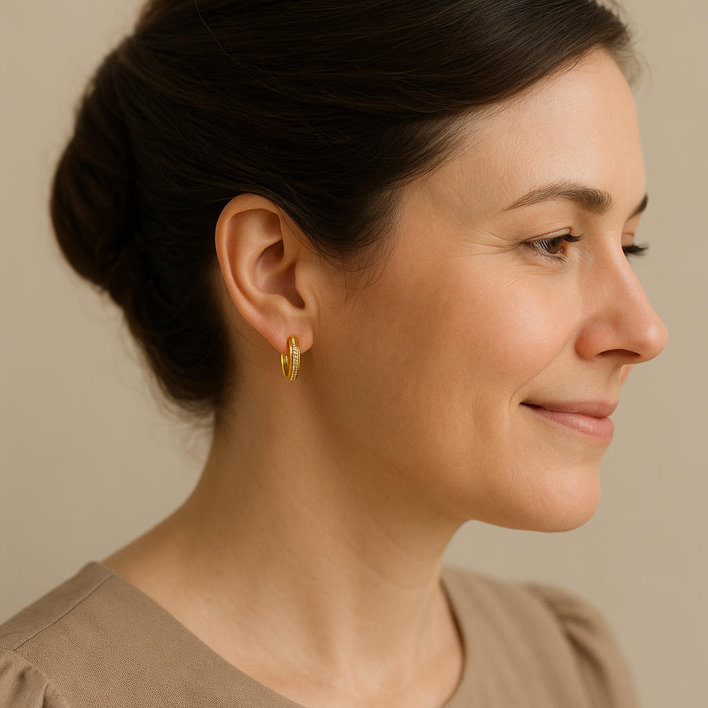 Petite Diamond Huggie Hoop Earrings - Small Sparkle, Big Impact