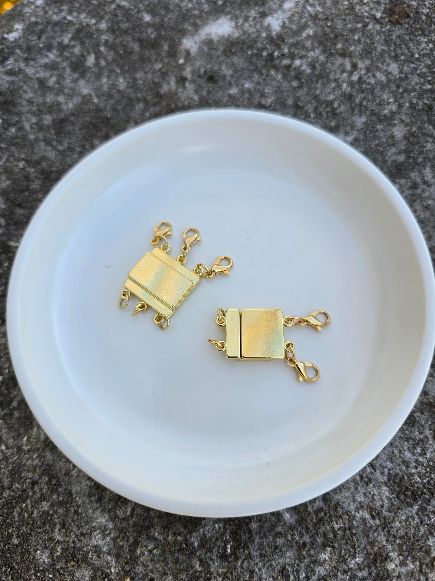 Magnetic Gold Necklace Layering Clasp