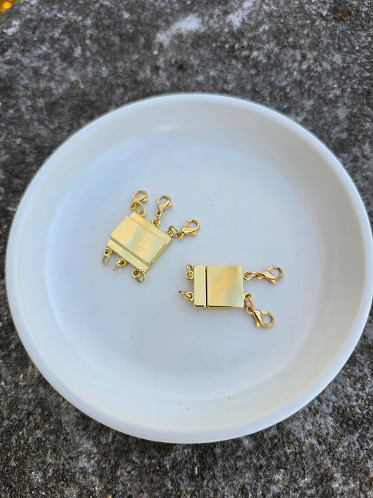Magnetic Gold Necklace Layering Clasp