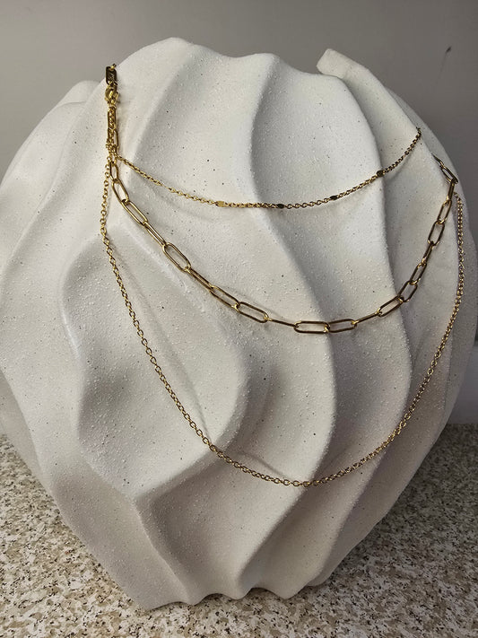 Effortless Triple‑Layer Glow Necklace - Sweatproof