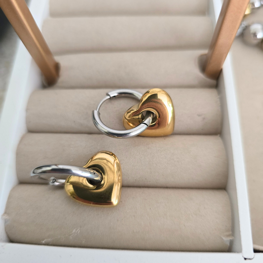Heart & Home Huggie Hoops - Mixed Metals, Full of Meaning