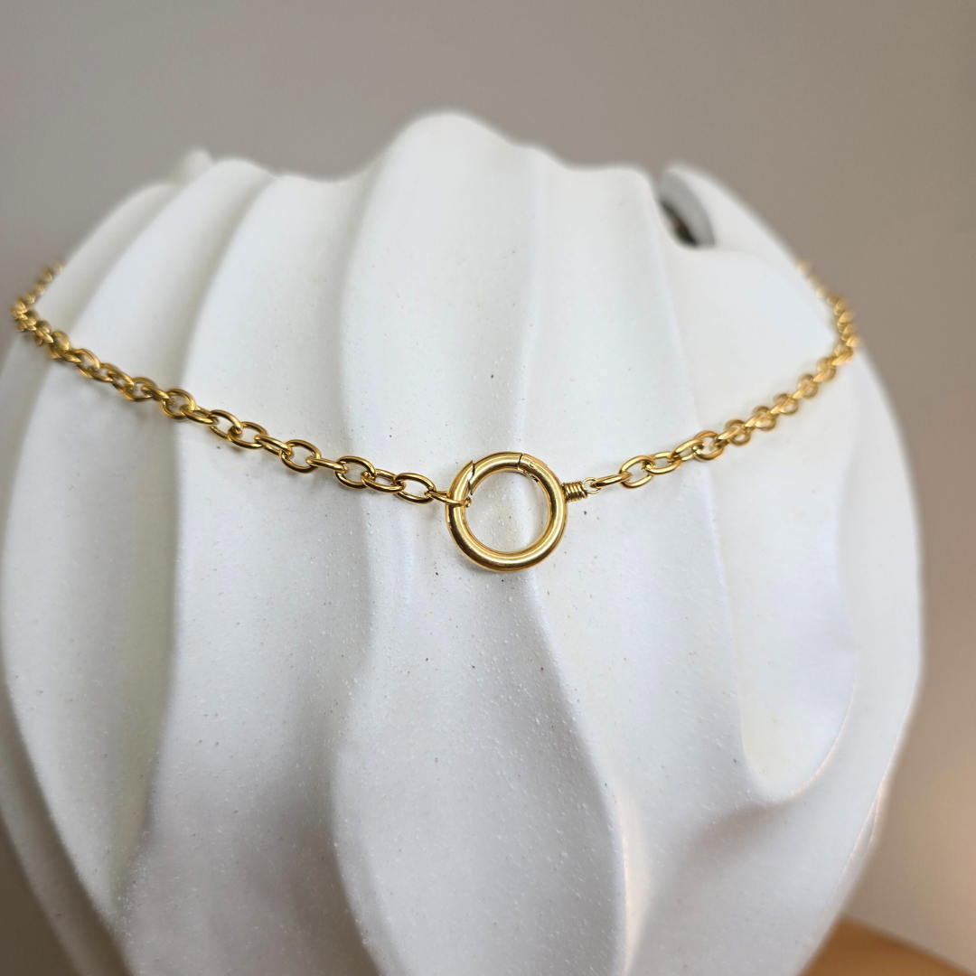 Keepsake Circle Pendant Charm Necklace